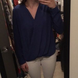 Crossover Blue Tobi Blouse